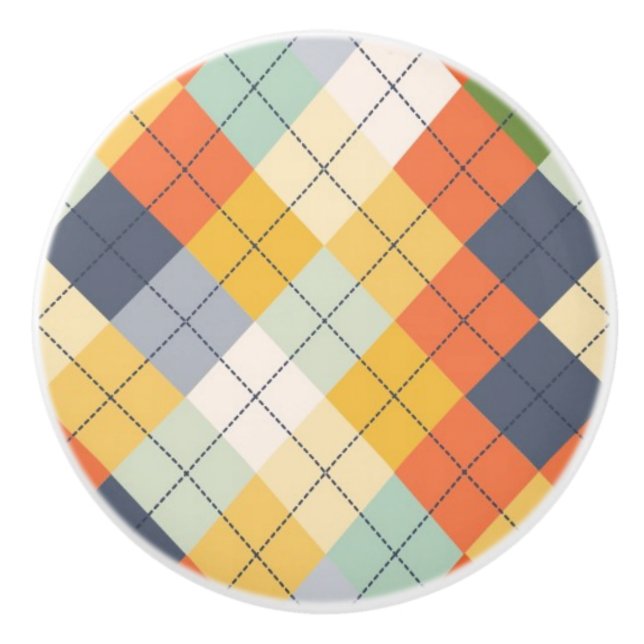 Strickjacke-Hintergrund 2 Keramikknauf (Vorderseite)