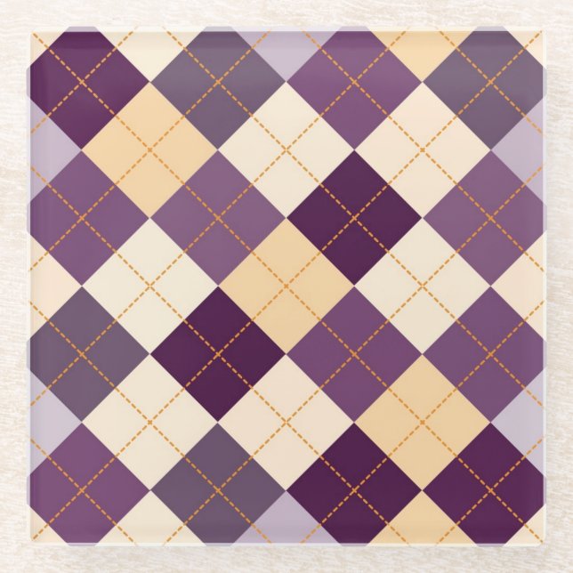 Strickjacke-Hintergrund Glasuntersetzer (Vorderseite)