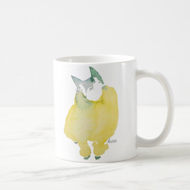 Strickjacke-Katzen-Tasse Tasse (Rechts)