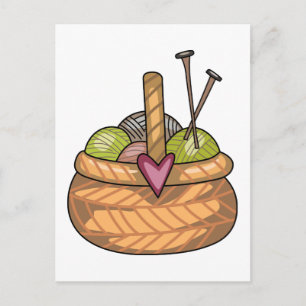 Strickkorb Postkarte