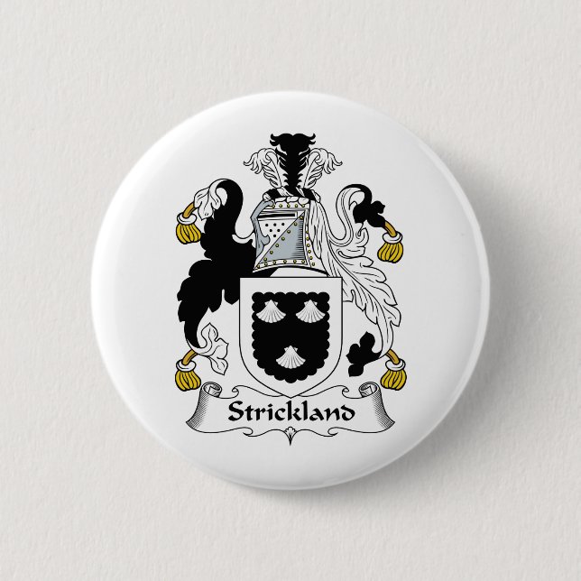 Strickland Familienwappen Button (Vorderseite)