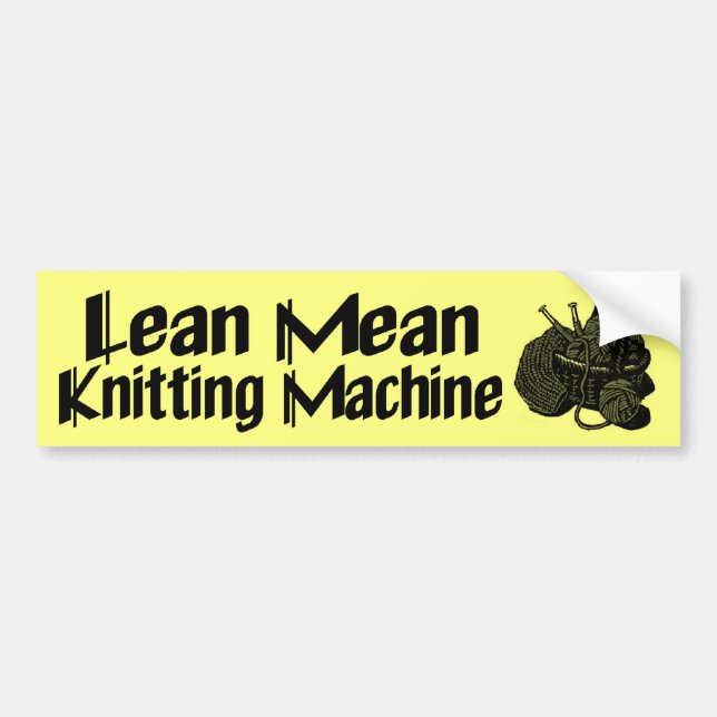 Strickmaschine Autoaufkleber (Vorne)