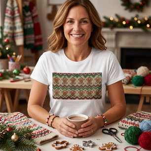 Strickmuster für Weihnachtsmann aus Lebkuchen T-Shirt