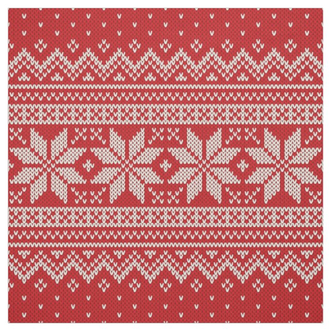 Strickmuster für Weihnachtspullover - ROT Stoff (Muster)
