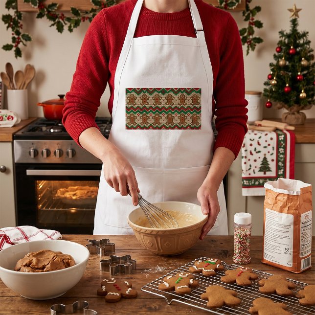 Strickmuster Weihnachtsmann Lebkuchenmann  Schürze (Von Creator hochgeladen)