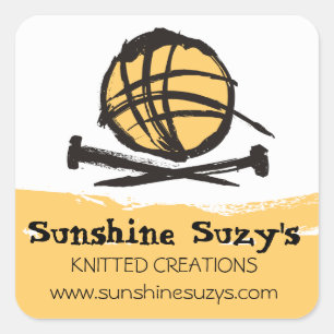 Stricknadeln für Sonderfarben Quadratischer Aufkleber