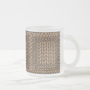 Stricknaht-TAN-Frosted-Glass-Tasse Mattglastasse