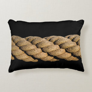 Strickschnurgewebe aus Leine Dekokissen