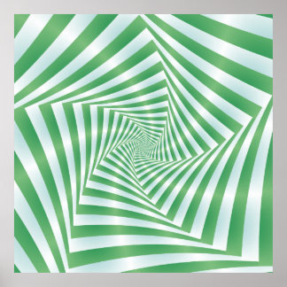Strickspirale in grün und blass poster