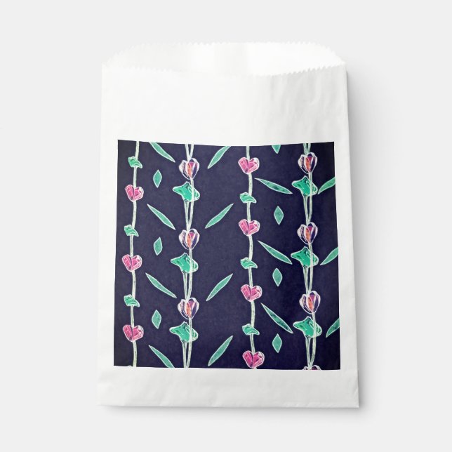 Strickte Blume Geschenktütchen (Vorderseite)