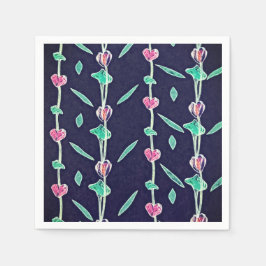 Strickte Blume Serviette