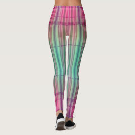 Strickte neue Tartan Aqua Pink-Leggings Leggings