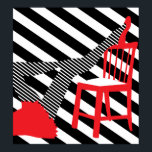 Strickte Pop Art. Rote, schwarze, weiße coole Silh Poster<br><div class="desc">Rote, schwarze, weiße coole Silhouette Wenn Sie in unserem Shop kein Produkt gefunden haben, was Sie mit meinem Design gewollt haben, können Sie sich mit mir in Verbindung setzen und ich werde es für Sie erstellen. Vielen Dank für Ihre Aufmerksamkeit zu unserem Shop. Entwürfe zu machen ist unsere große Liebe!...</div>