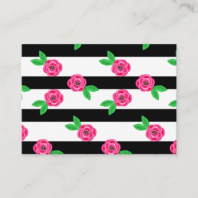 Strickte Rose Visitenkarte (Vorderseite)