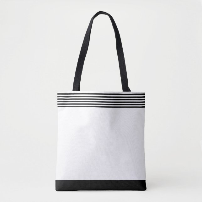 Strickte Schwarz-weiße Tasche (Vorderseite)