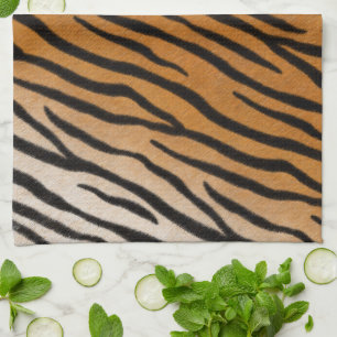 Strickte Tiger Fur realistische exotische Tierausd Geschirrtuch