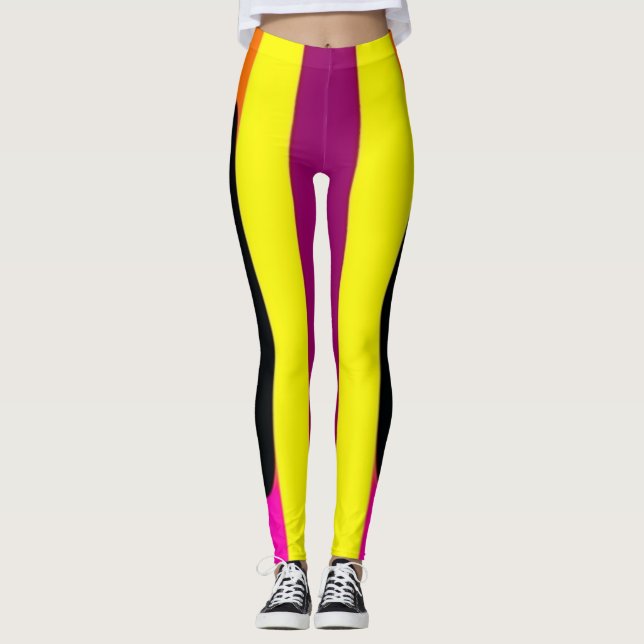 Strickter Pop Art Leggings (Vorderseite)
