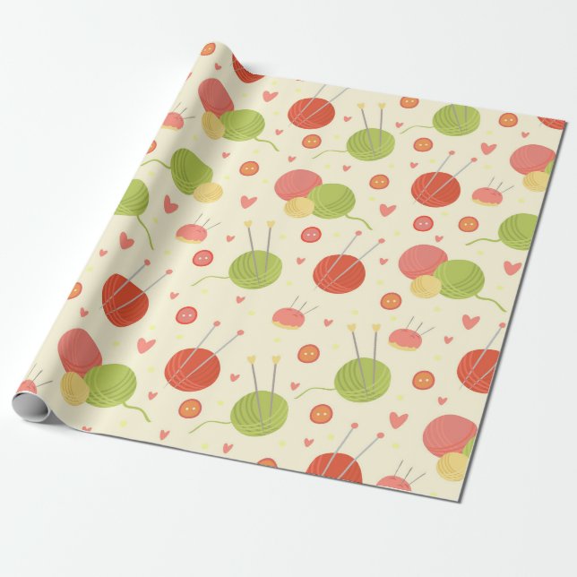 Strickthema Geschenkpapier (Ungerollt)