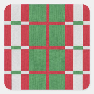 Strickwein Quadratischer Aufkleber