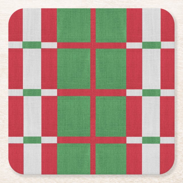 Strickwein Rechteckiger Pappuntersetzer (Vorderseite)