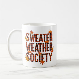 Strickwetter-Gesellschaft Cozy Herbst-Saison-Desig Kaffeetasse