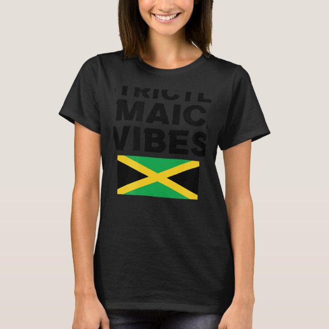 Strictly Jamaican Vibes Jamaica West Indian Carniv T-Shirt (Vorderseite)