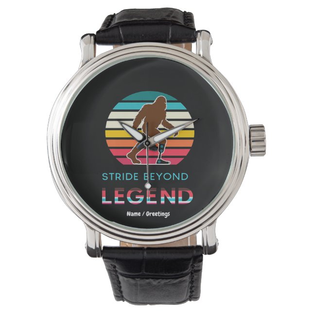 Stride Beyond Legend Sasquatch Amputee Vintage  Armbanduhr (Vorderseite)