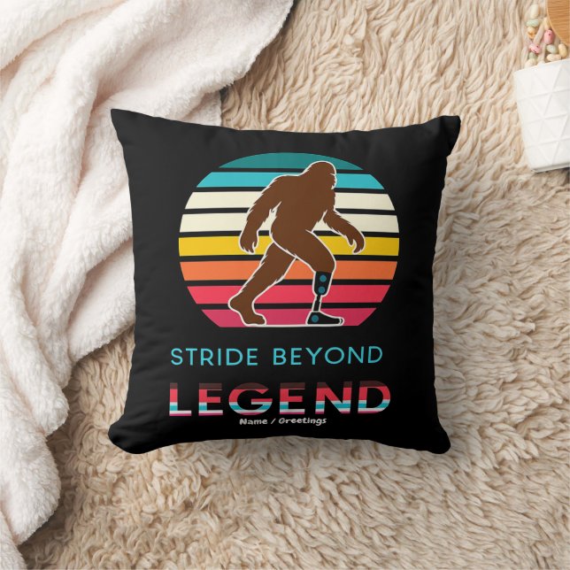 Stride Beyond Legend Sasquatch Amputierter Vintage Kissen (Decke)