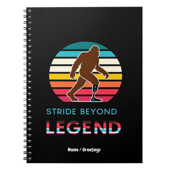 Stride Beyond Legend Sasquatch Amputierter Vintage Notizblock (Vorderseite)