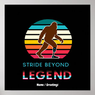 Stride Beyond Legend Sasquatch Amputierter Vintage Poster