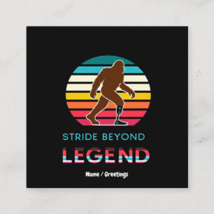 Stride Beyond Legend Sasquatch Amputierter Vintage Quadratische Visitenkarte