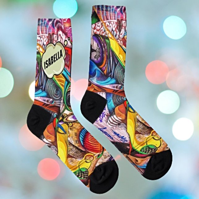 Stride in Style: Personalisierte Urban Graffiti-Cr Socken (Von Creator hochgeladen)