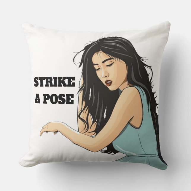 "STRIKE A POSE" ASIAN LADY KISSEN (Vorderseite)