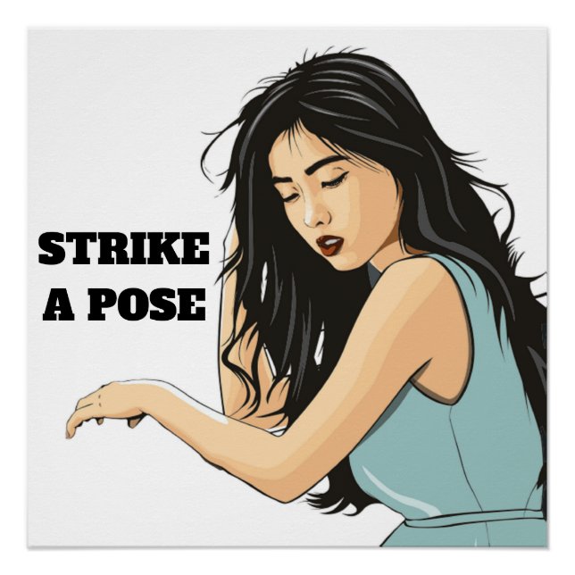 "STRIKE A POSE" ASIAN LADY POSTER (Vorderseite)