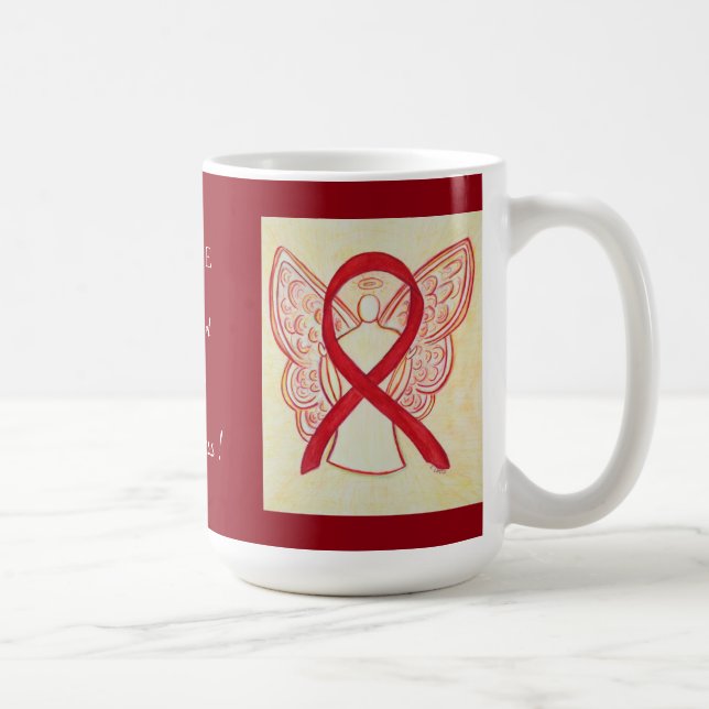 Strike Awareness Red Ribbon Angel Custom Tasse (Rechts)