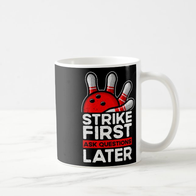 Strike - Bowler Bowling Ball Funny Bowling Kaffeetasse (Rechts)