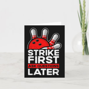Strike - Bowler Bowling Ball Funny Bowling Karte