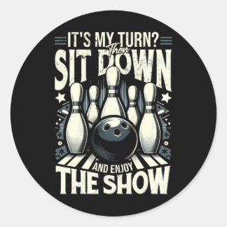 Strike Button Bowling Runder Aufkleber