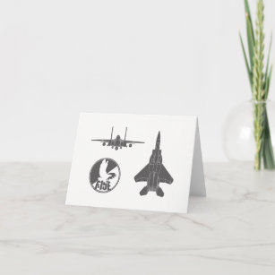 Strike Eagle Jet Night and Day Note Card Karte