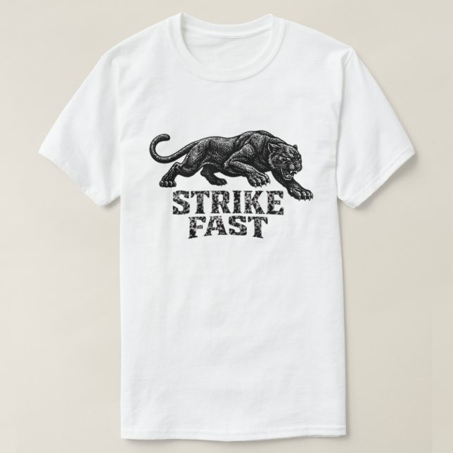 „Strike Fast“ Panther Grafik T-Shirt – Fierce (Design vorne)