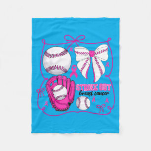 Strike Out Baseball Brustkrebs-Bewusstsein Fleecedecke