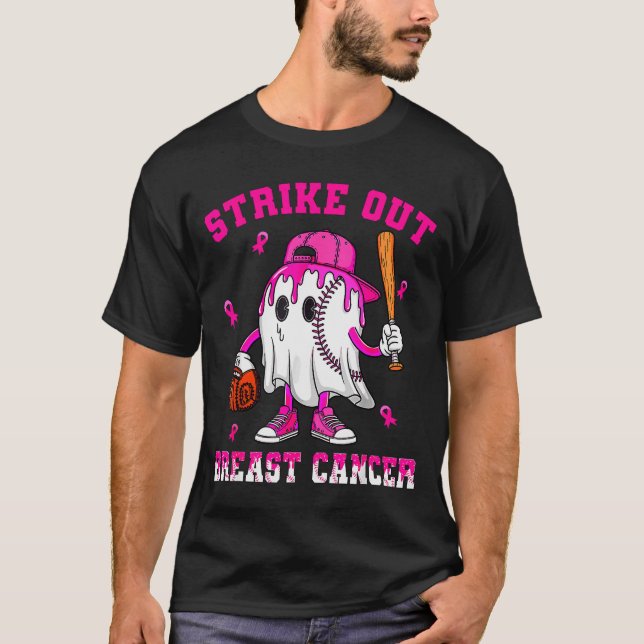 Strike Out Breast Cancer Shirt Boy Baseball Drip N (Vorderseite)