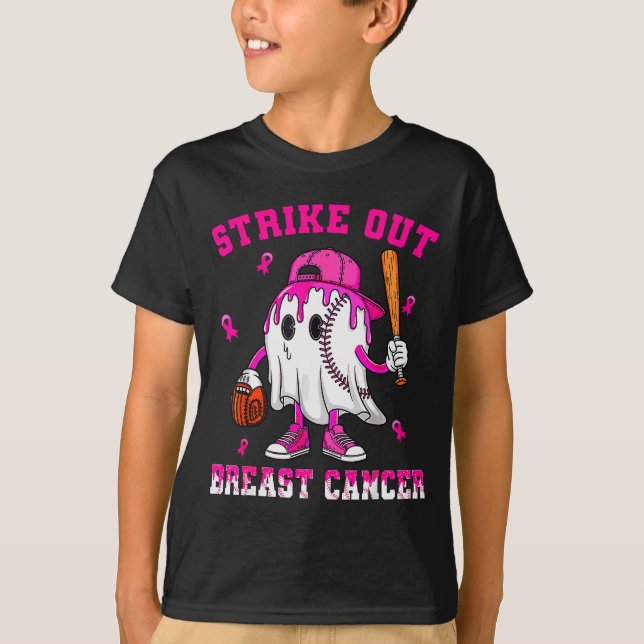 Strike Out Breast Cancer Shirt Boy Baseball Drip N (Vorderseite)