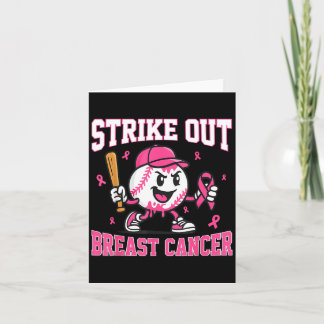 Strike Out Brustkrebs Baseball Eiscreme-Tropf Karte