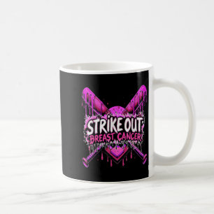 Strike Out Brustkrebs Baseball Softball Drip Ho Kaffeetasse
