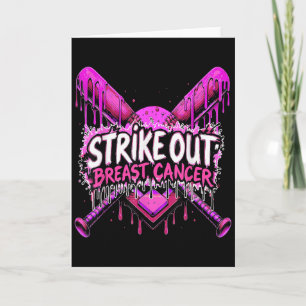 Strike Out Brustkrebs Baseball Softball Drip Ho Karte