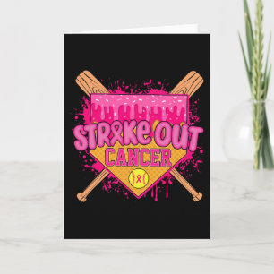 Strike Out Brustkrebs Krieger Softll Tropf Heim Karte