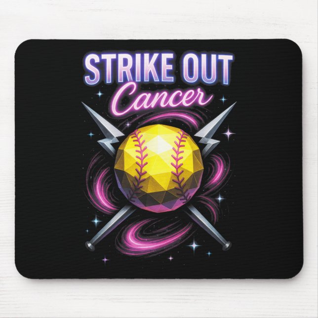 Strike Out Cancer - Breast Cancer Softll Support  Mousepad (Vorne)