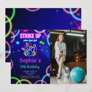 STRIKE UP Bowling Foto Einladung
