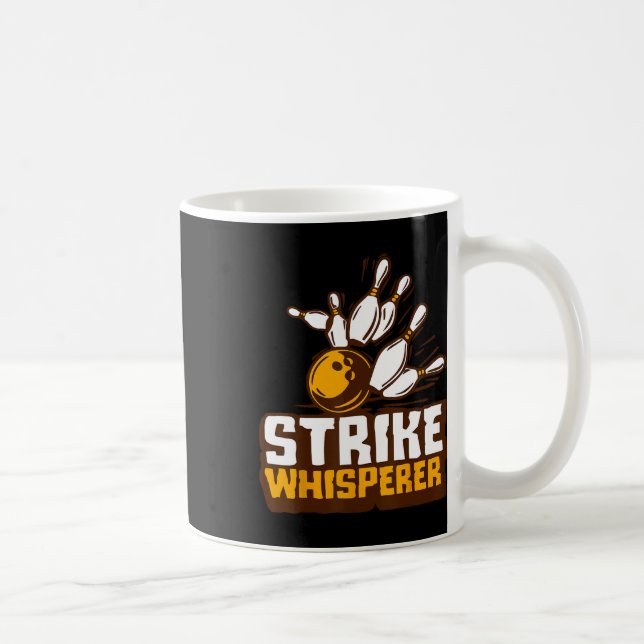Strike Whisperer Bowling Funny Bowler League Team Kaffeetasse (Rechts)